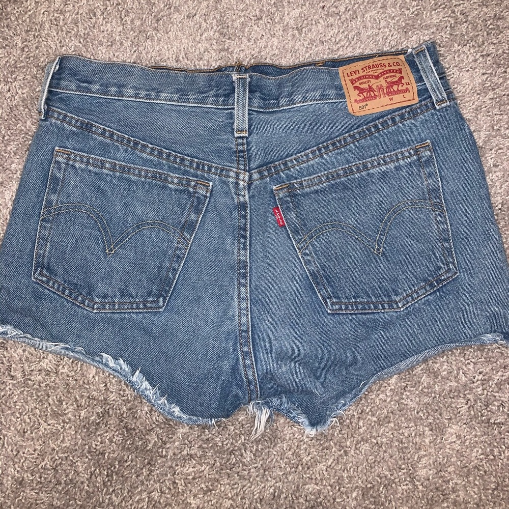 High waisted denim cutoff Levi’s